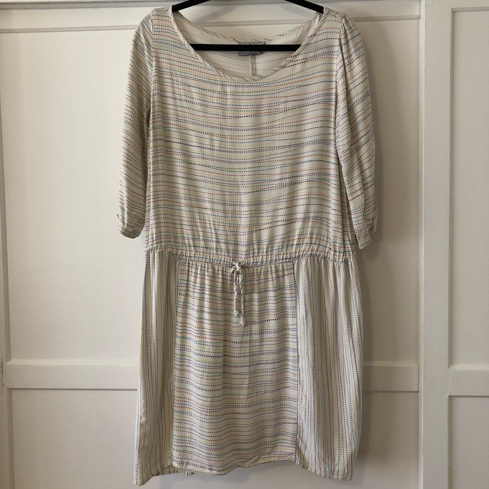 Loup mini dress with colorful dotted stripes